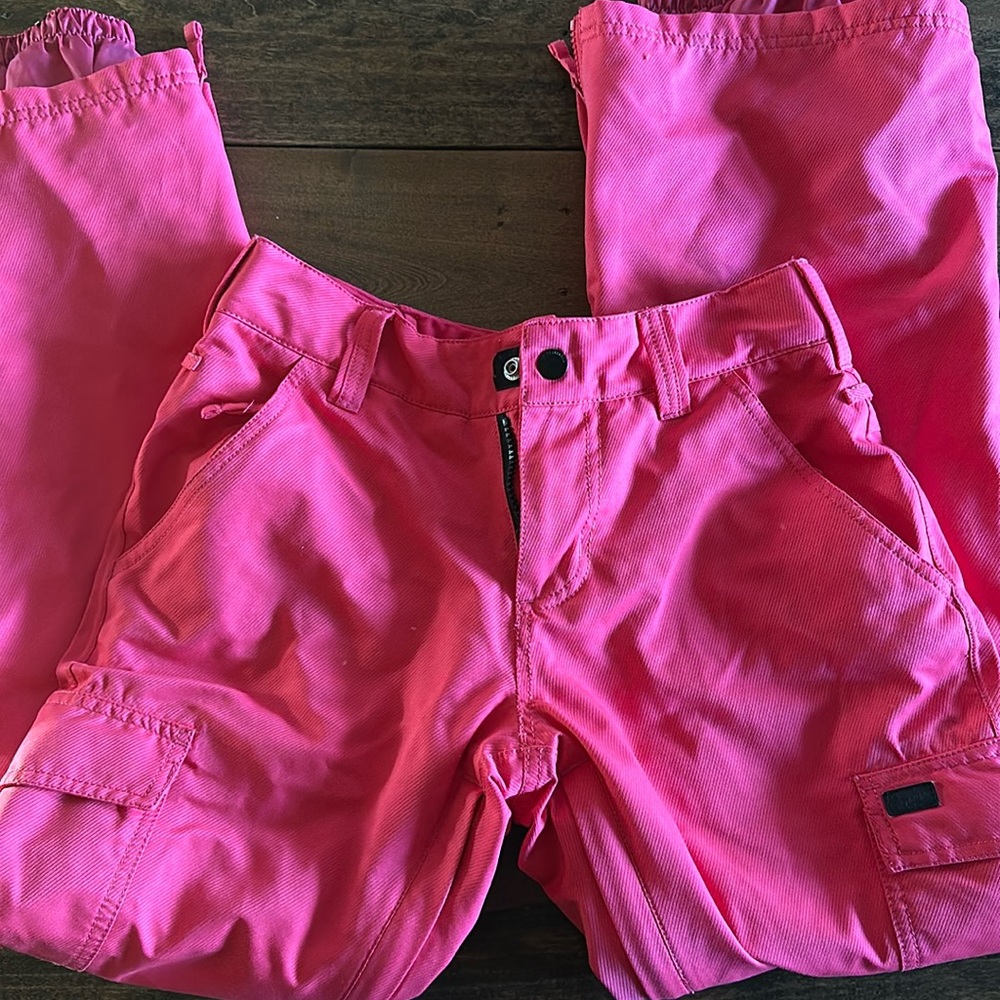 Hot pink snow pants